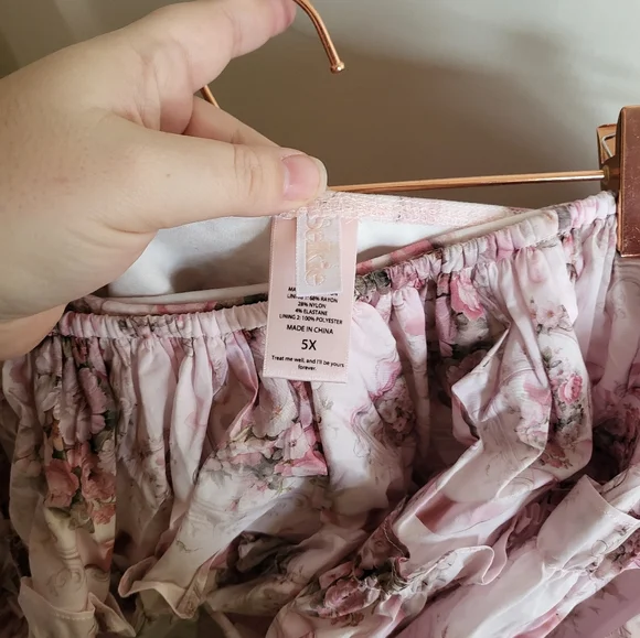 LoveShackFancy Pink Floral Skirt